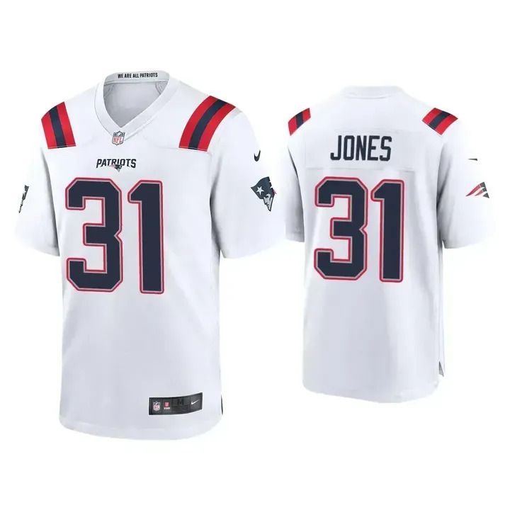 Men New England Patriots #31 Jonathan Jones Nike White Game Player NFL Jersey->new england patriots->NFL Jersey